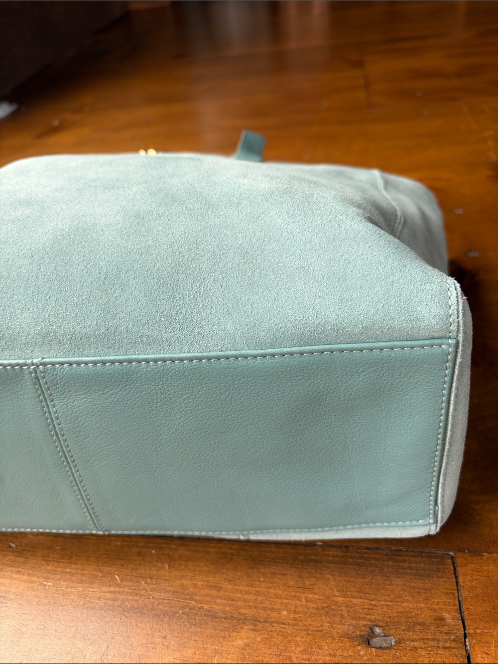 UGG Blue/Green Suede Tote NWOT - Picture 3 of 15